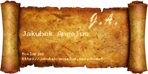 Jakubek Angelus névjegykártya